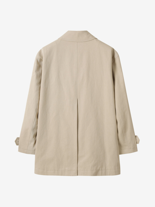 COTTON MIDI COAT_LIGHT BEIGE