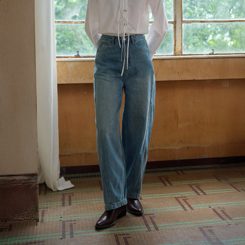 SR_Washed casual crisp pants