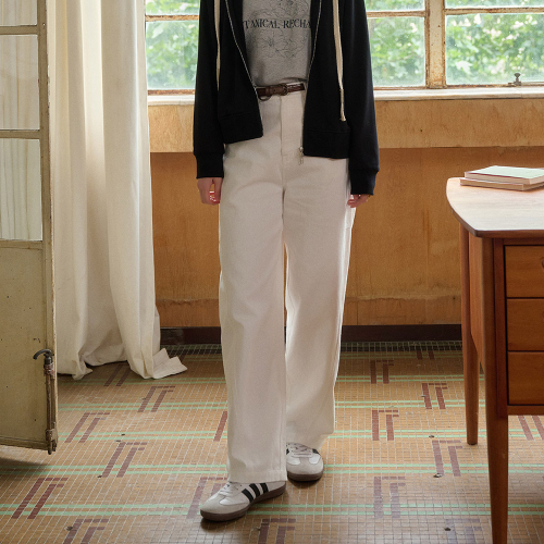SR_Cotton twill white pants