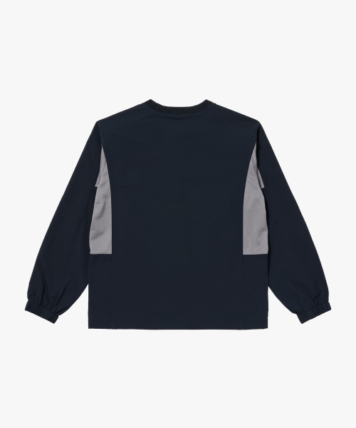 ESSENTIAL STRETCH WIND PULLOVER-NAVY