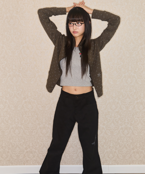 DOT SYMBOL ZIP UP - KHAKI