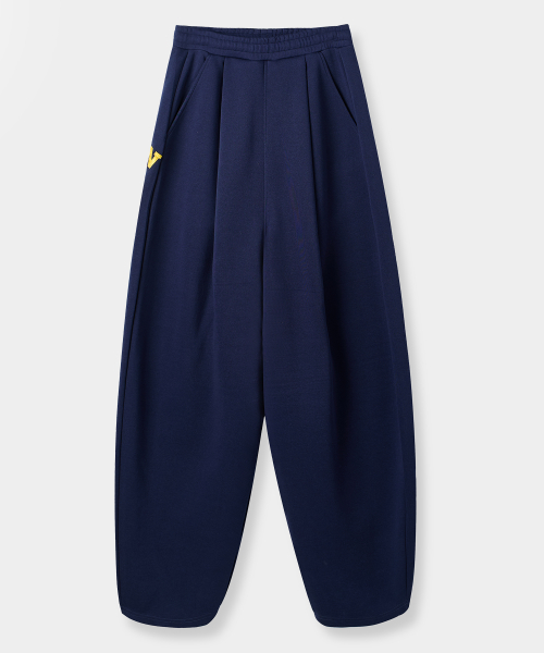 LOUNGE CURVED SWEAT PANTS_NAVY