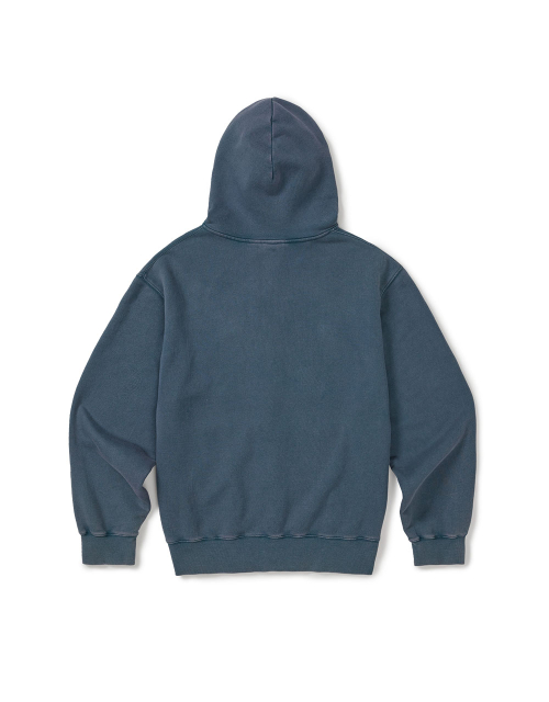 [Mmlg] WASHED APPLIQUE HOOD ZIPUP (MIDNIGHT BLUE)