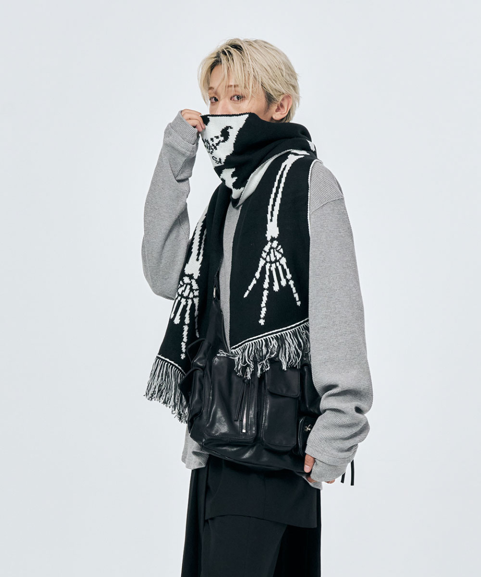 스키즘 인듀싱(SCHISM INDUCING) MOTORCYCLE HOBO BAG BLACK - 사이즈