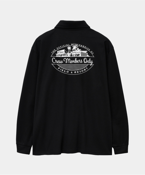 RESORT LONG SLEEVE POLO BLACK