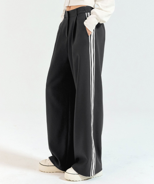 Широкие слаксы с лампасами XFK3PP1105