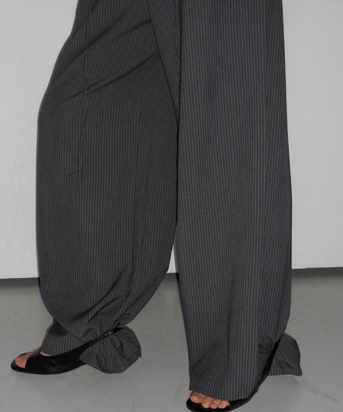 Flap Stripe Slacks - 2colors