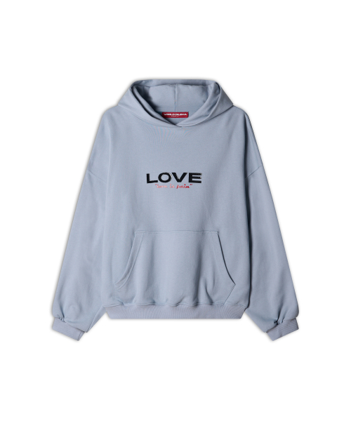 LOVE Printing Hood (фиолетовый&синий)