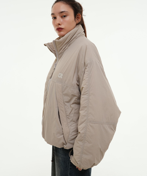 CENTAUR OVERSIZED PADDED JUMPER_LIGHT BEIGE