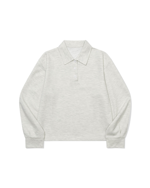 Solid Tone Polo Shirt (WHITE MELANGE)