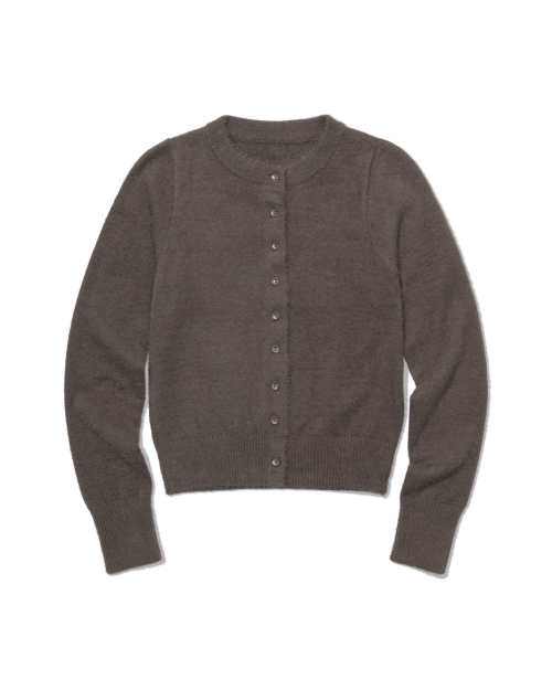 Soft Fuzzy Knit Cardigan (BEIGE)