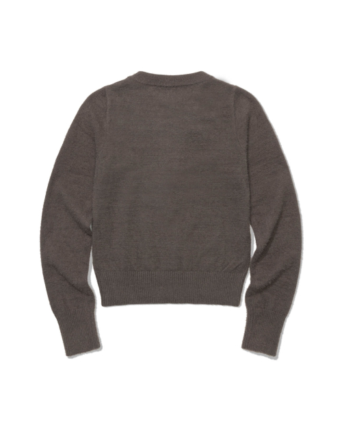 Soft Fuzzy Knit Cardigan (BEIGE)