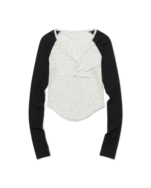 Dual Tone Raglan Tee (BLACK)