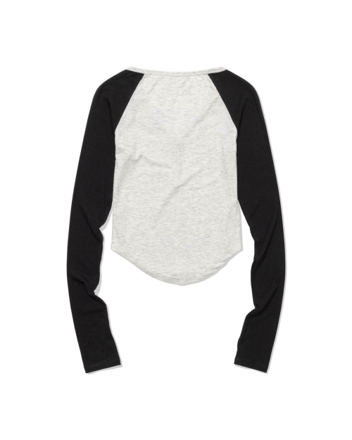 Dual Tone Raglan Tee (BLACK)