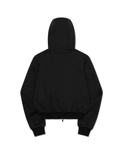Cropped Zip Hoodie (BLACK)