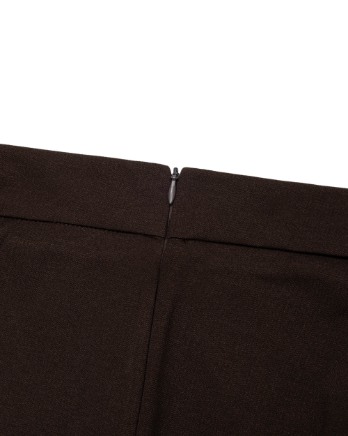 Hidden Zip Flare Pants (BROWN)