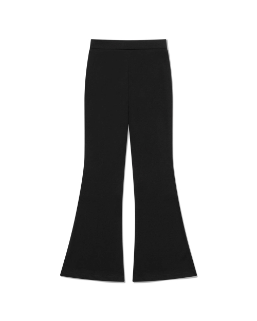 Hidden Zip Flare Pants (BLACK)