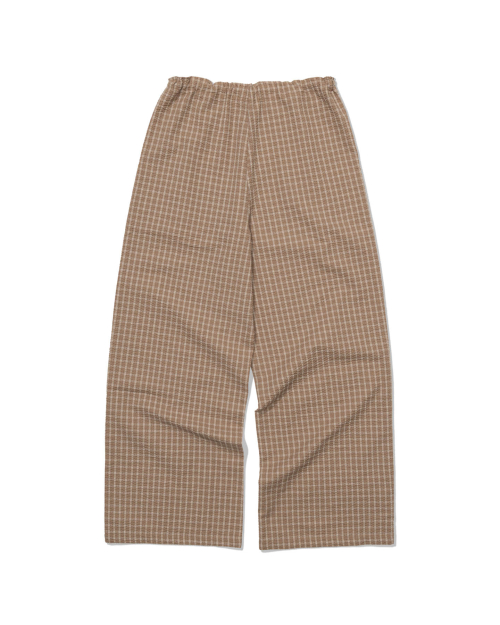 CHECKED LOUNGE PANTS (BEIGE)