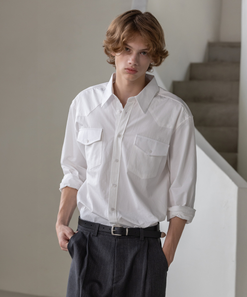 Western Two-Pocket Shirt белый