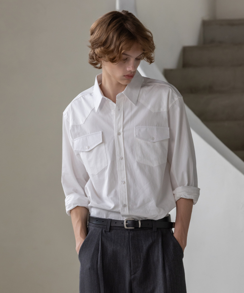 Western Two-Pocket Shirt белый