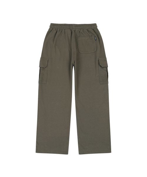 BASIC CARGO SWEAT PANTS (KHAKI)