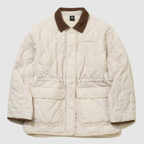 Женская куртка с воротником средней длины Beige (UQ322CPJ94)