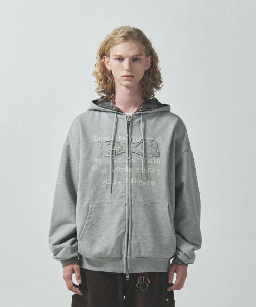 Двустороннее худи в клетку Sentimental (Grey)