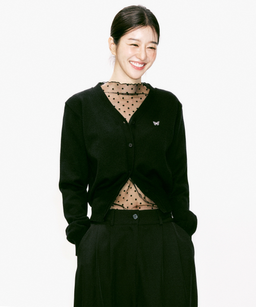 WIDE COMFORT DOUBLE PLEATS SLACKS_BLACK