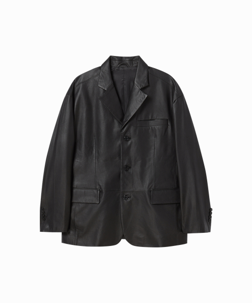 COWHIDE LEATHER BLAZER