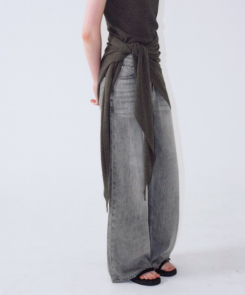 Washed Denim Pants