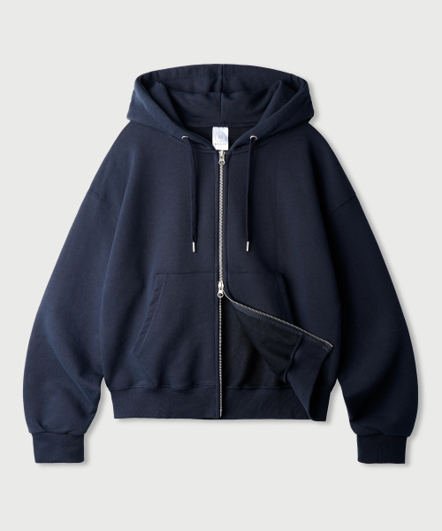Кроп-худи на молнии оверсайз Day Cut Navy KJHD2650