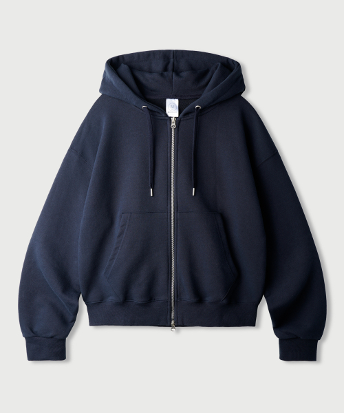 Кроп-худи на молнии оверсайз Day Cut Navy KJHD2650