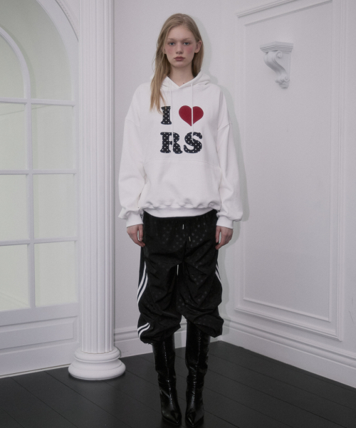 Dot Heart Hoodie [Ivory]