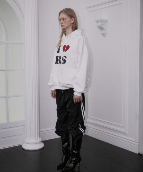 Dot Heart Hoodie [Ivory]