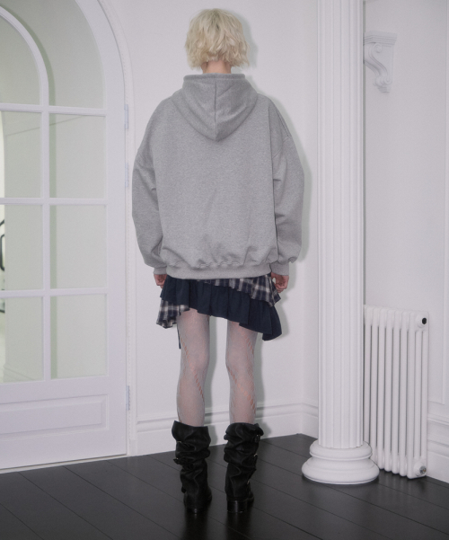 Dot Heart Hoodie серый