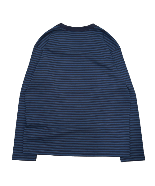 TCM mini logo stripe long sleeve (blue/navy)