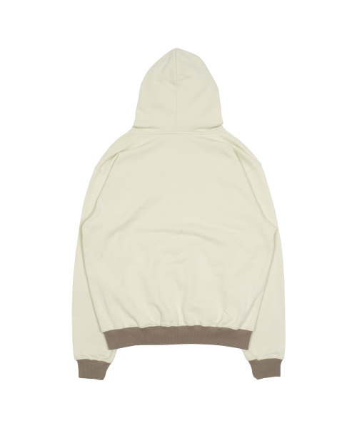 TCM line hooded zip-up (brown)