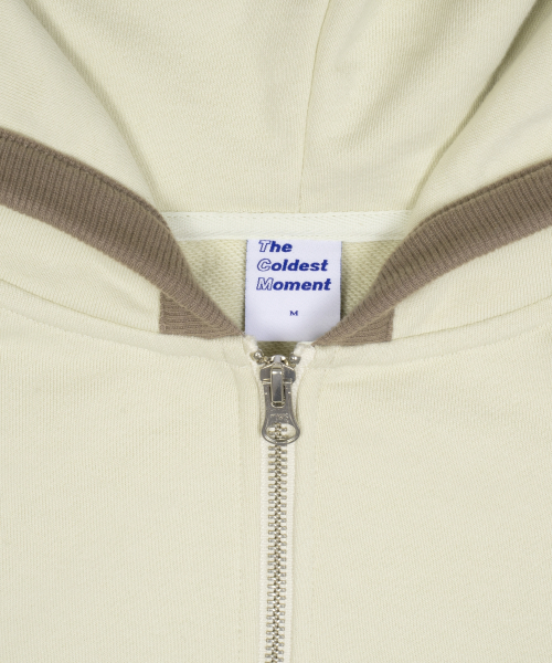 TCM line hooded zip-up (brown)