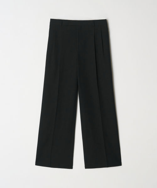 Брюки с одной складкой от оверсайз костюма (Black)