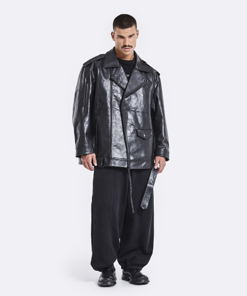 Oversized rider jacket - чёрный