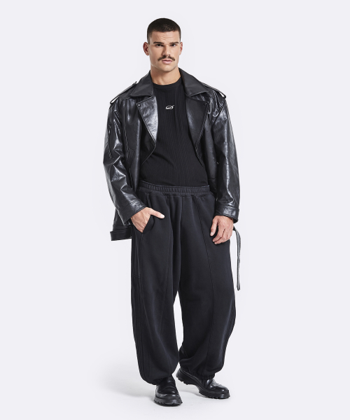 Oversized rider jacket - чёрный