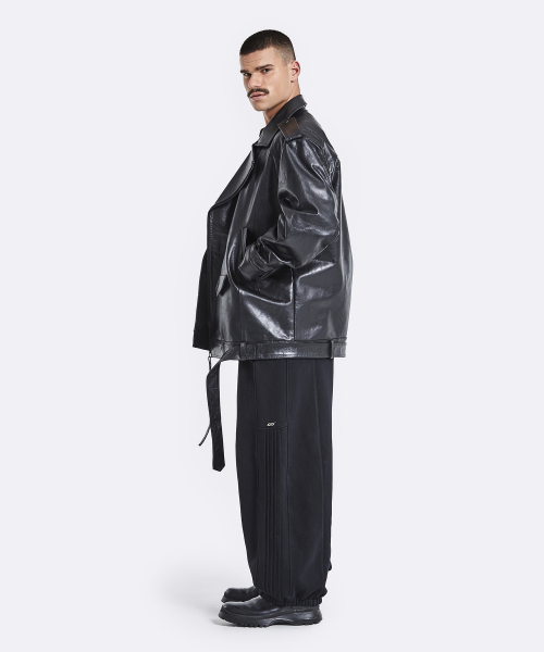 Oversized rider jacket - чёрный