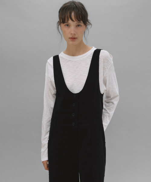 Buddy corduroy overall (black)