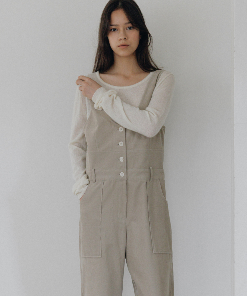 Buddy corduroy overall (beige)