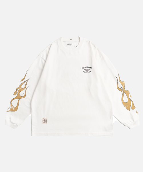 Flame Print Long Sleeve T-shirt_2color