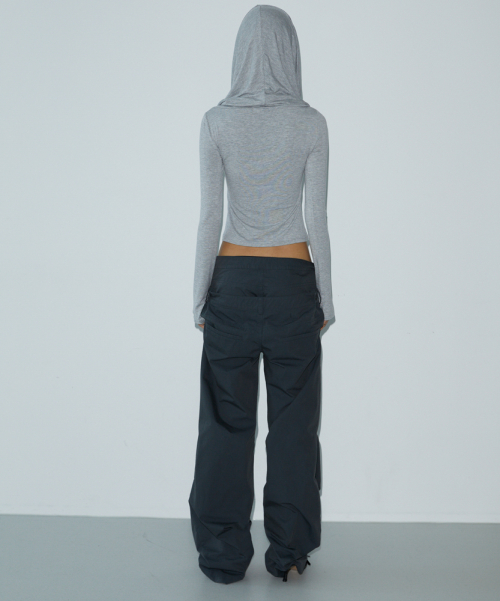 Drape Hood T-shirt (GRAY)