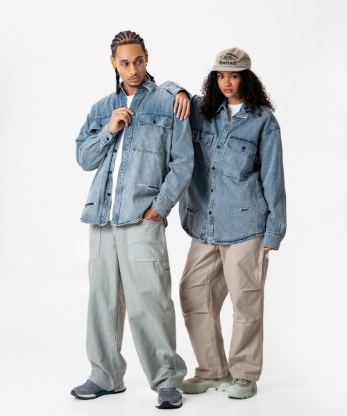 Vintage Denim Overshirt Jacket_Blue