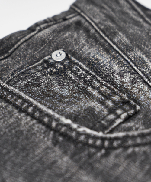 Destroyed чёрный Washing Denim Pants_Black