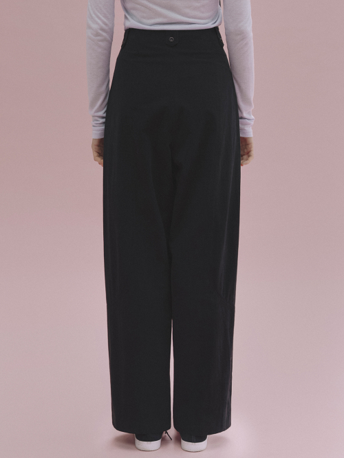 Amber cotton wide pants (black)