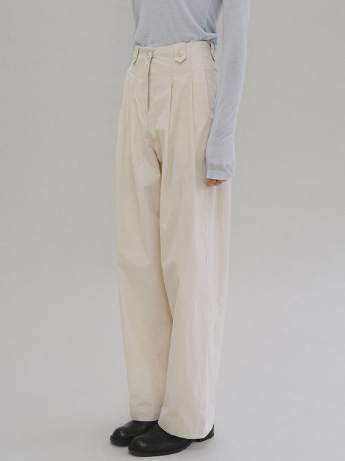 Amber cotton wide pants (butter)